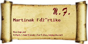 Martinak Fürtike névjegykártya